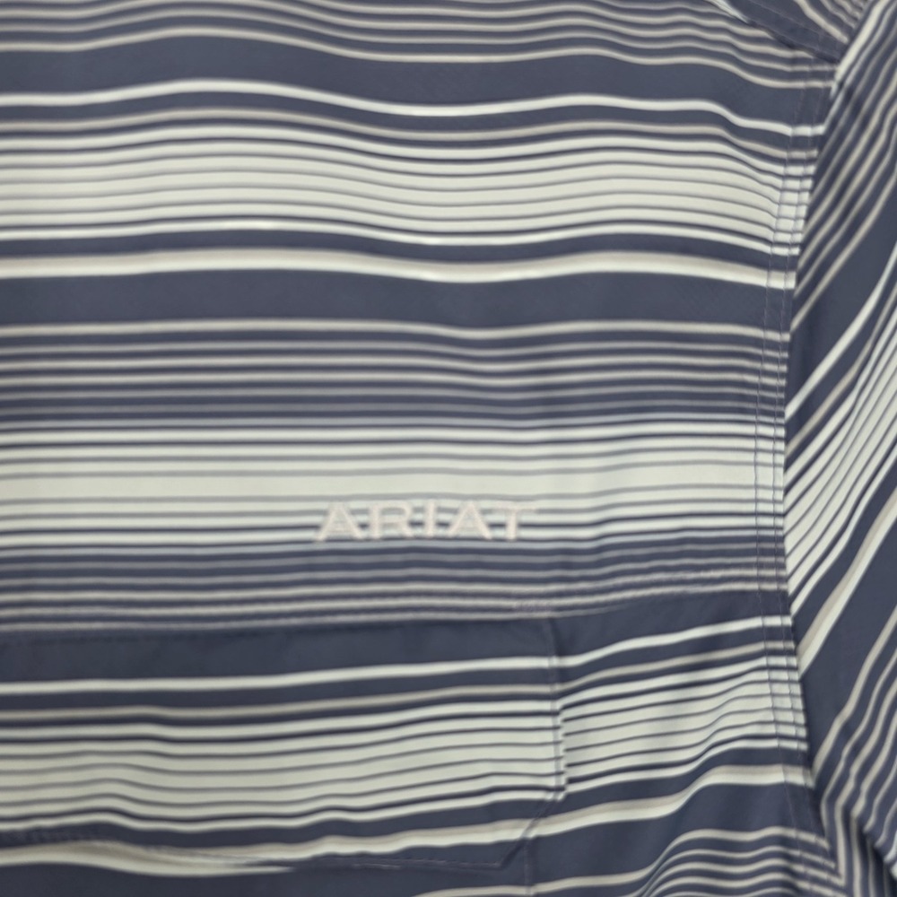 Ariat Tek Mens VentTEK Outbound Button Up Short Sleeve Shirt Medium Wicking New - Picture 3 of 10